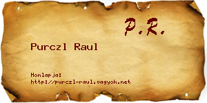 Purczl Raul névjegykártya